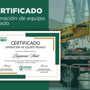 Certificado OPERACIÓN DE EQUIPO PESADO
